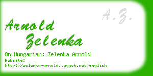 arnold zelenka business card